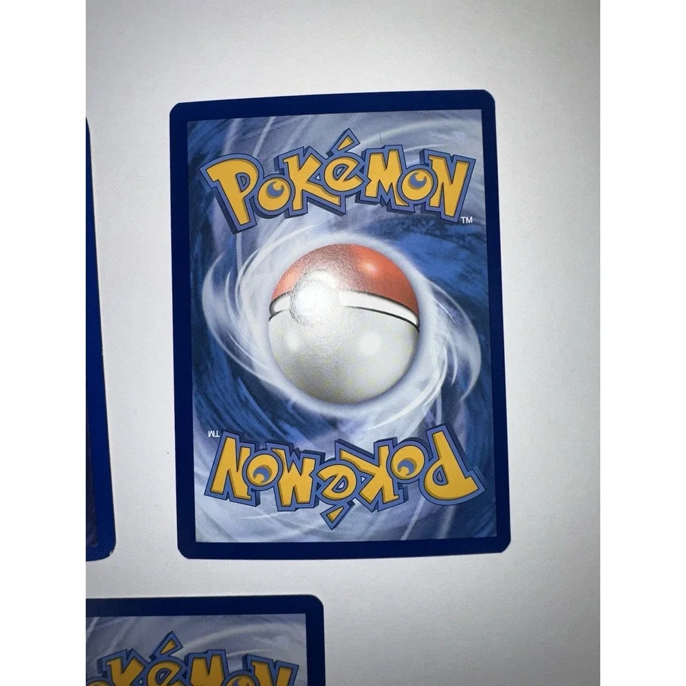 3 miscut / misprint pokemon cards ryme, super potion,‎ lampent, lp-dmg